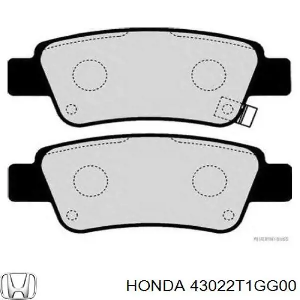 Купити 43022T1GG00 Honda Задні колодки