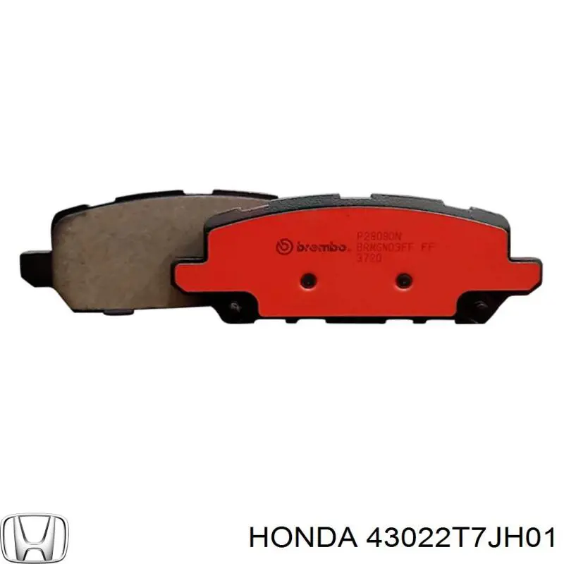 Задні гальмівні колодки 43022T7JH01 Honda