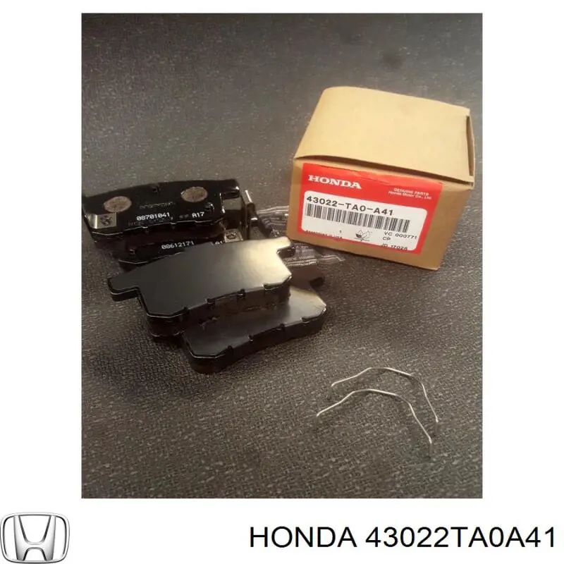 43022TA0A41 Honda Колодки гальмівні задні, дискові