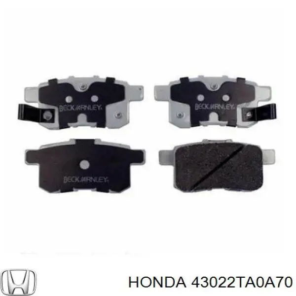 Задні гальмівні колодки 43022TA0A70 Honda