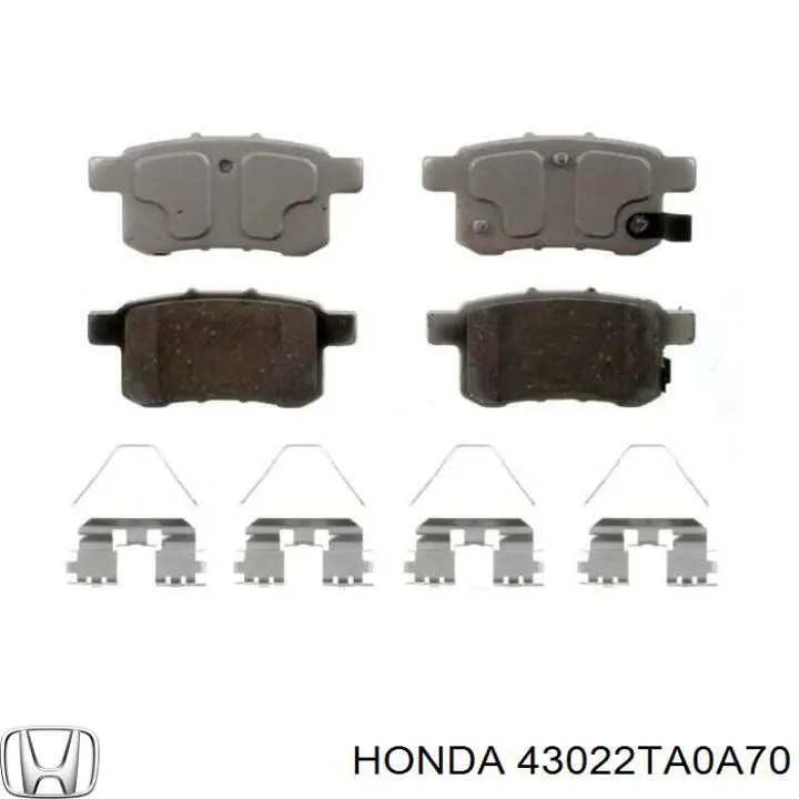 Задні гальмівні колодки Honda 43022TA0A70 ціна, від 20.13 USD
