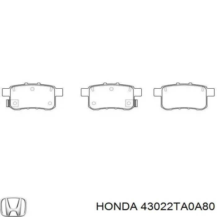 Задні гальмівні колодки Honda 43022TA0A80 ціна, від 20.13 USD