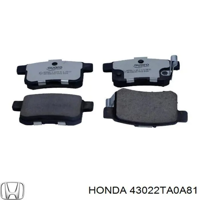Задні гальмівні колодки Honda 43022TA0A81 ціна, від 16.36 USD