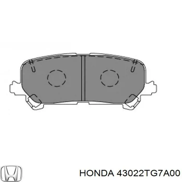 43022TG7A00 Honda колодки гальмові задні, дискові