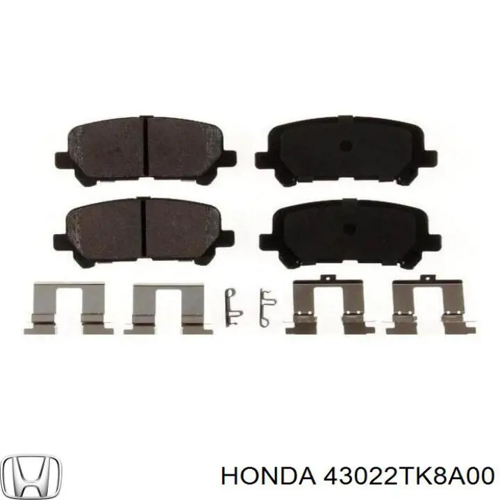 43022TK8A00 Honda колодки гальмові задні, дискові