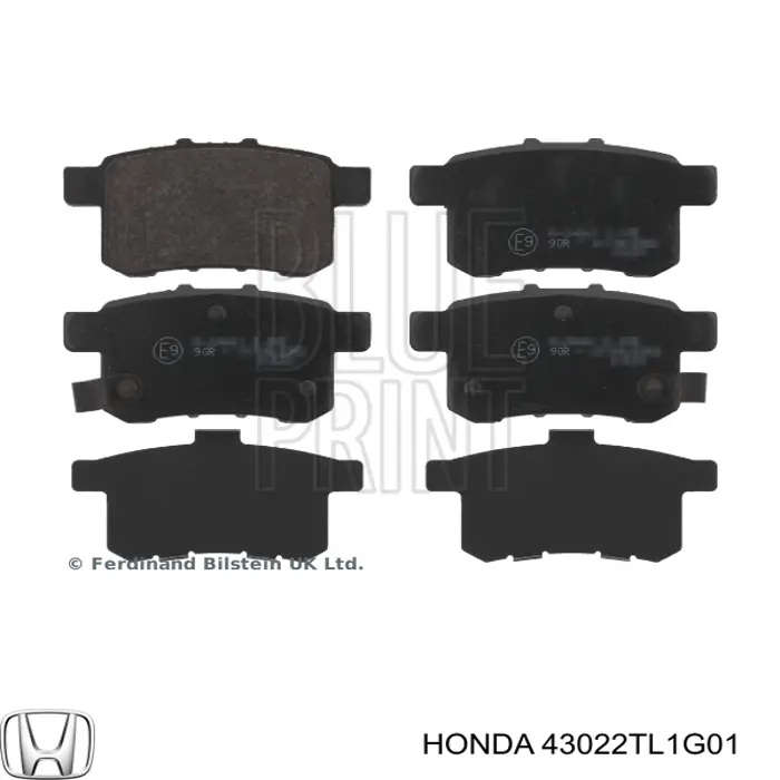 Задні гальмівні колодки 43022TL1G01 Honda