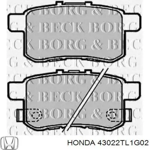 Задні гальмівні колодки Honda 43022TL1G02 ціна, від 19.07 USD