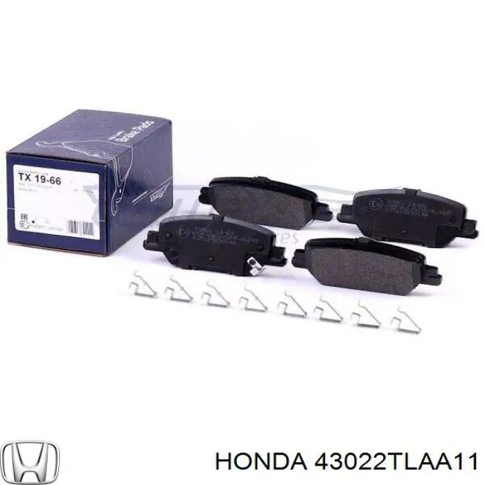 Задні гальмівні колодки 43022TLAA11 Honda