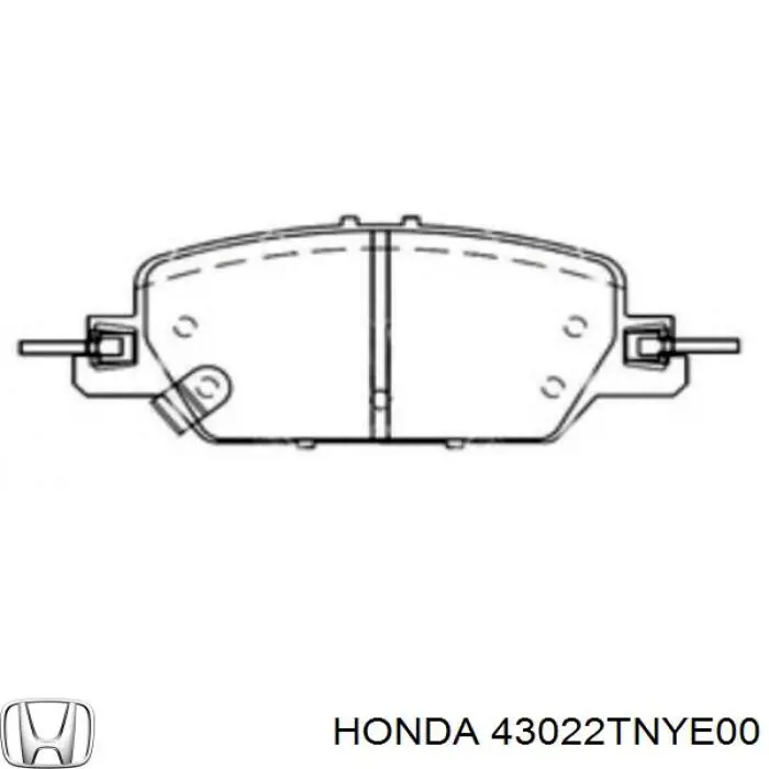 43022TNYE00 Honda Колодки гальмівні задні, дискові