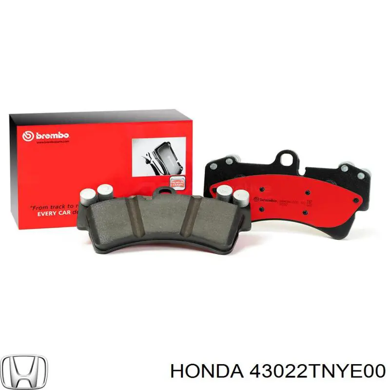 43022TNYE00 Honda колодки гальмові задні, дискові