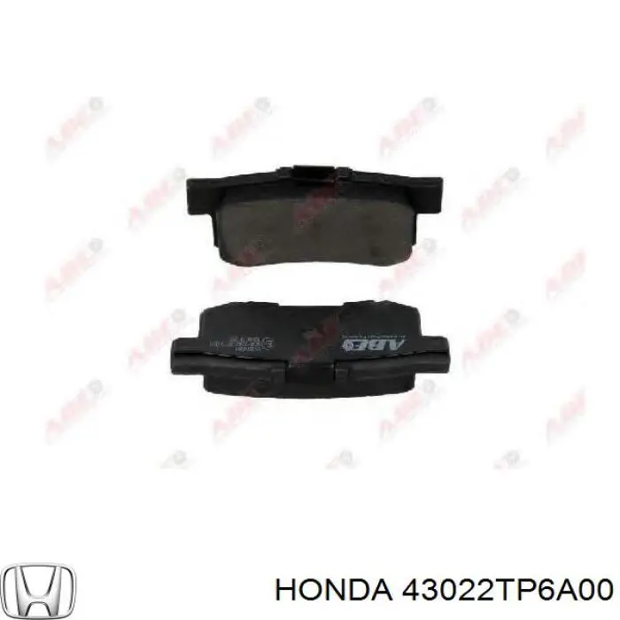 43022TP6A00 Honda колодки гальмові задні, дискові