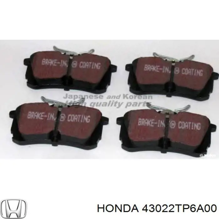 Купити 43022TP6A00 Honda Задні колодки