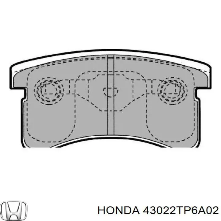 Задні гальмівні колодки 43022TP6A02 Honda