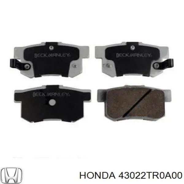 43022TR0A00 Honda колодки гальмові задні, дискові