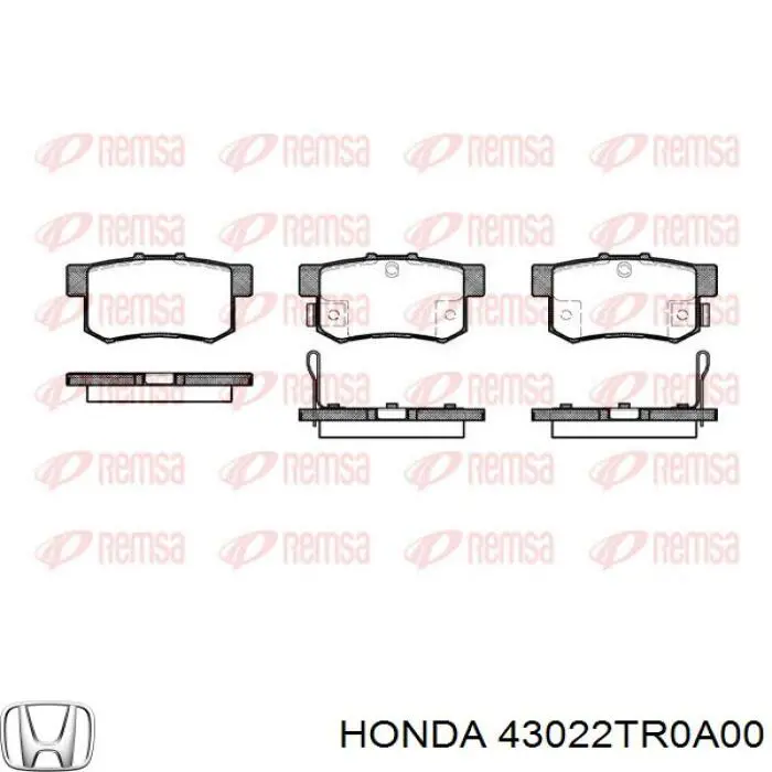 Купити 43022TR0A00 Honda Задні колодки