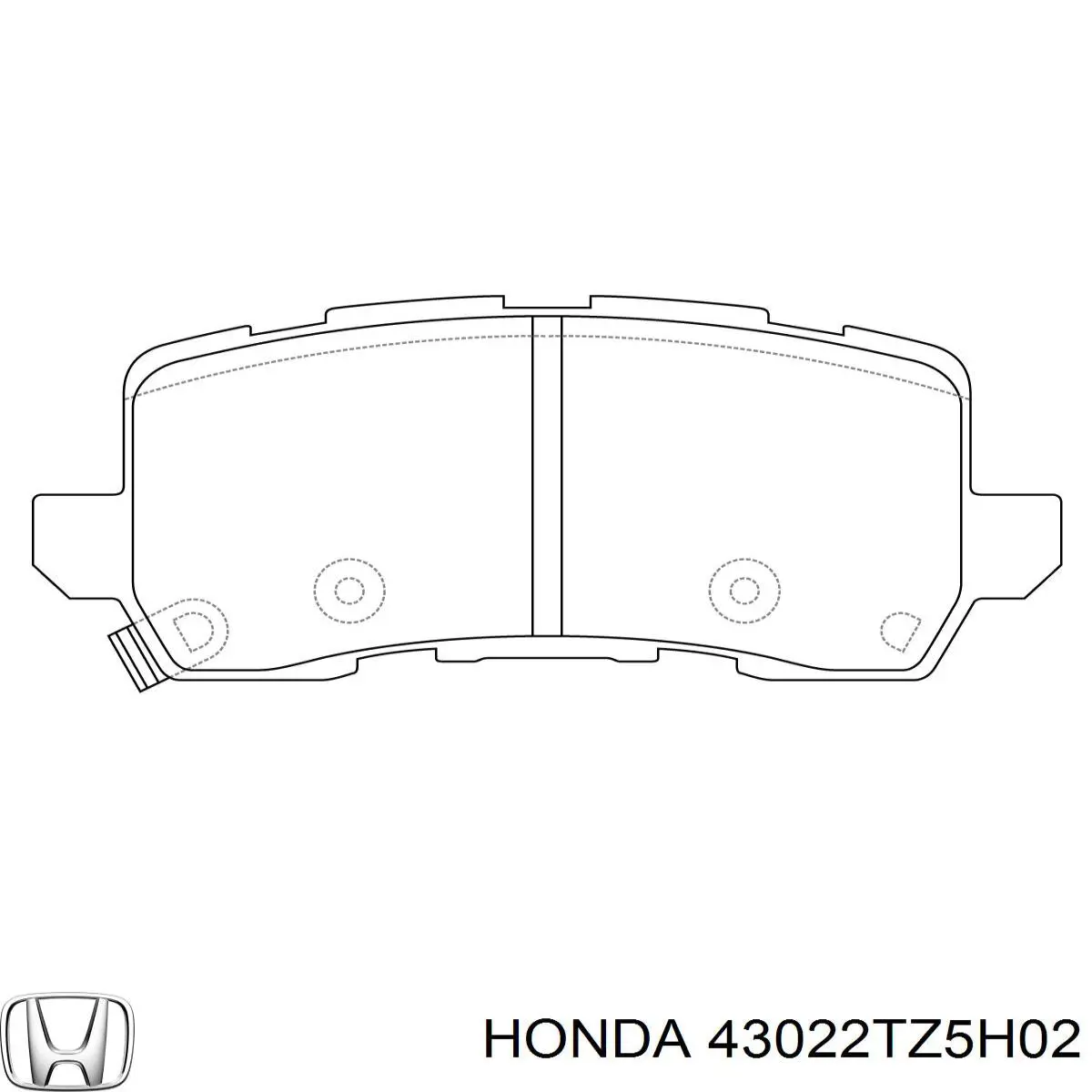 Задні гальмівні колодки 43022TZ5H02 Honda
