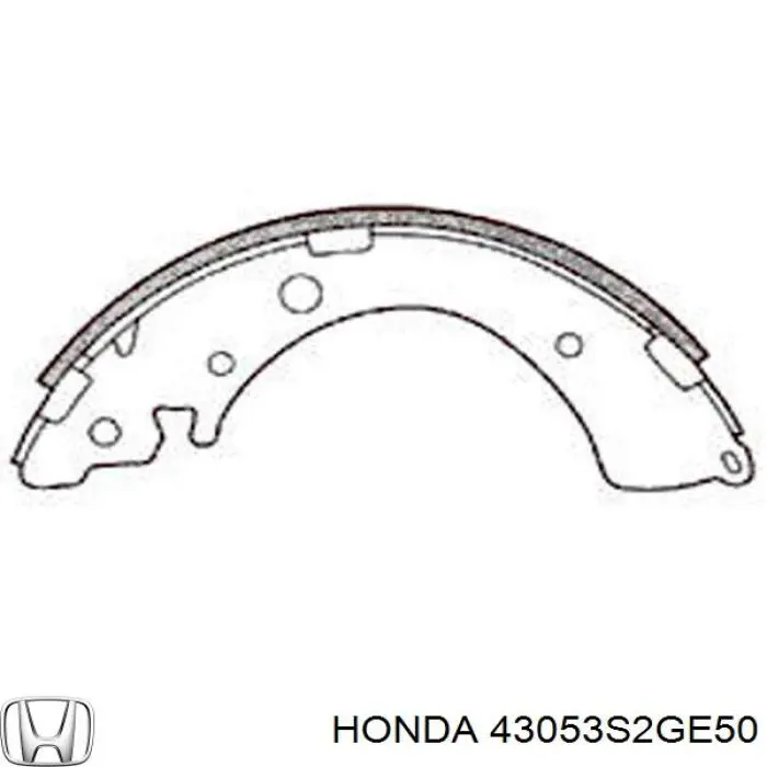 Колодки гальмові задні, барабанні 43053S2GE50 Honda