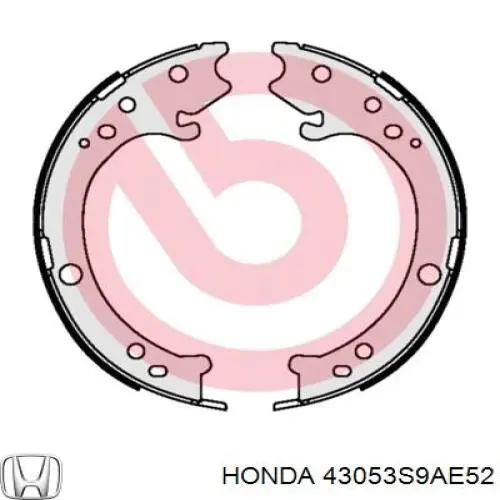 Колодки ручника / стоянкового гальма Honda 43053S9AE52 ціна, від 26.05 USD