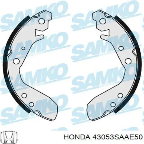 Колодки гальмові задні, барабанні 43053SAAE50 Honda