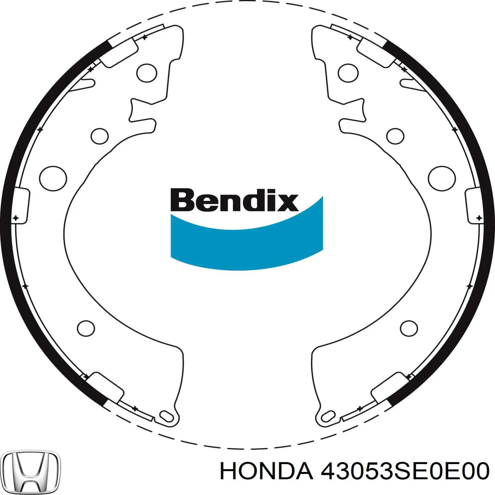 Колодки гальмові задні, барабанні 43053SE0E00 Honda
