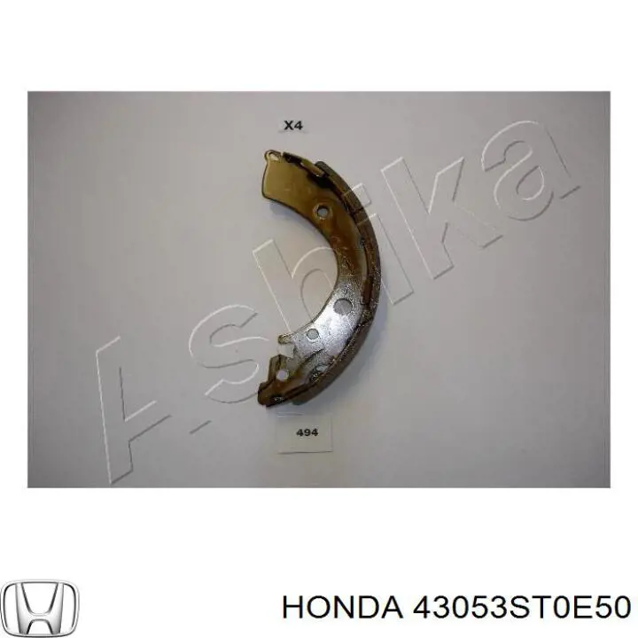 Колодки гальмові задні, барабанні Honda 43053ST0E50 ціна, від 17.24 USD