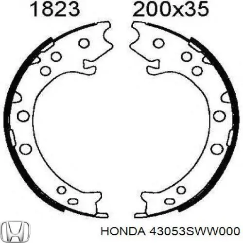 Колодки ручника 43053SWW000 Honda