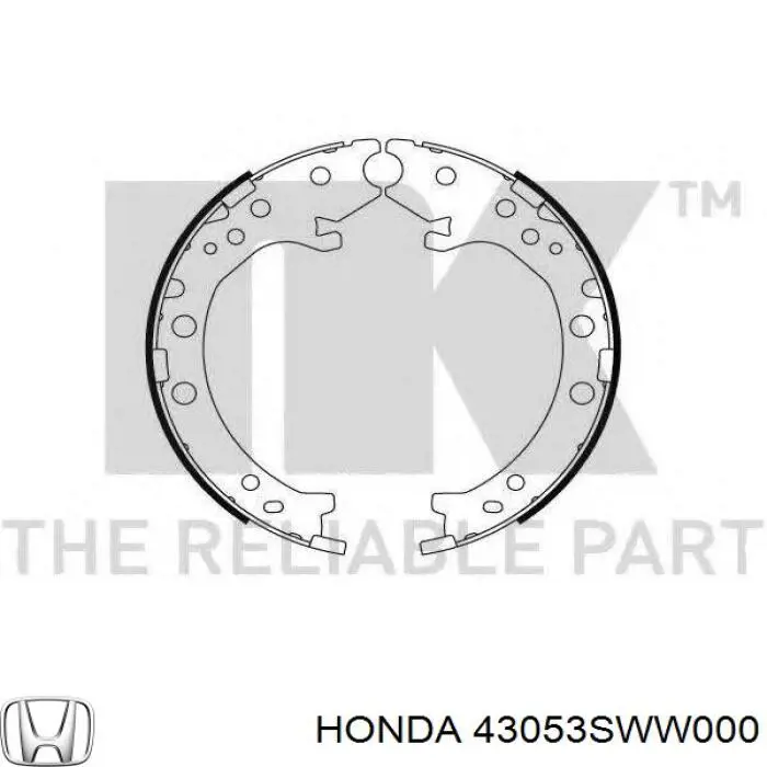 Колодки ручника / стоянкового гальма Honda 43053SWW000 ціна, від 24.07 USD