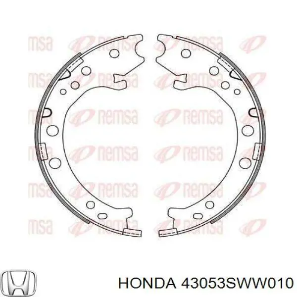 Колодки ручника / стоянкового гальма Honda 43053SWW010 ціна, від 23.12 USD
