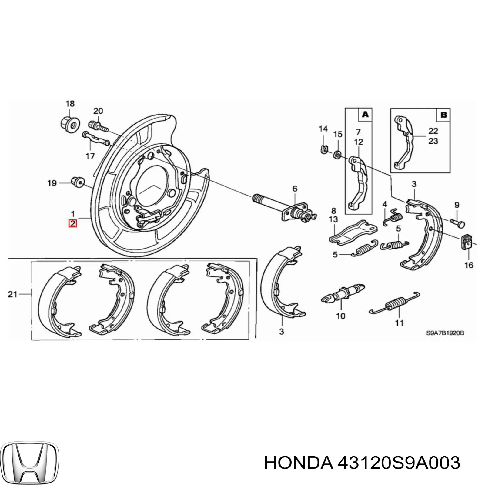  43120S9A003 Honda