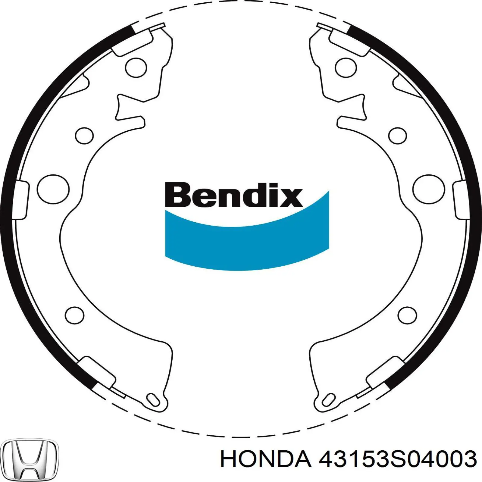 43153S04003 Honda Колодки гальмівні задні, барабанні