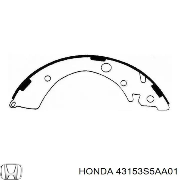 Колодки гальмові задні, барабанні 43153S5AA01 Honda