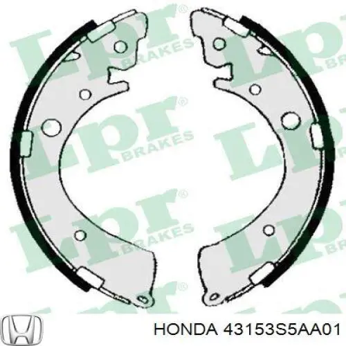 Колодки гальмові задні, барабанні Honda 43153S5AA01 ціна, від 16.63 USD