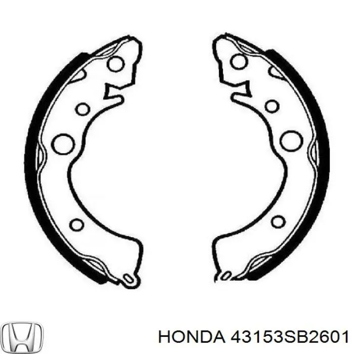 43153SB2601 Honda колодки гальмові задні, барабанні