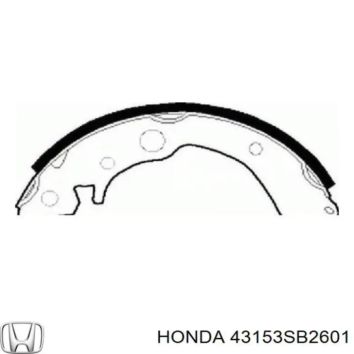 Купити 43153SB2601 Honda Колодки гальмові задні, барабанні