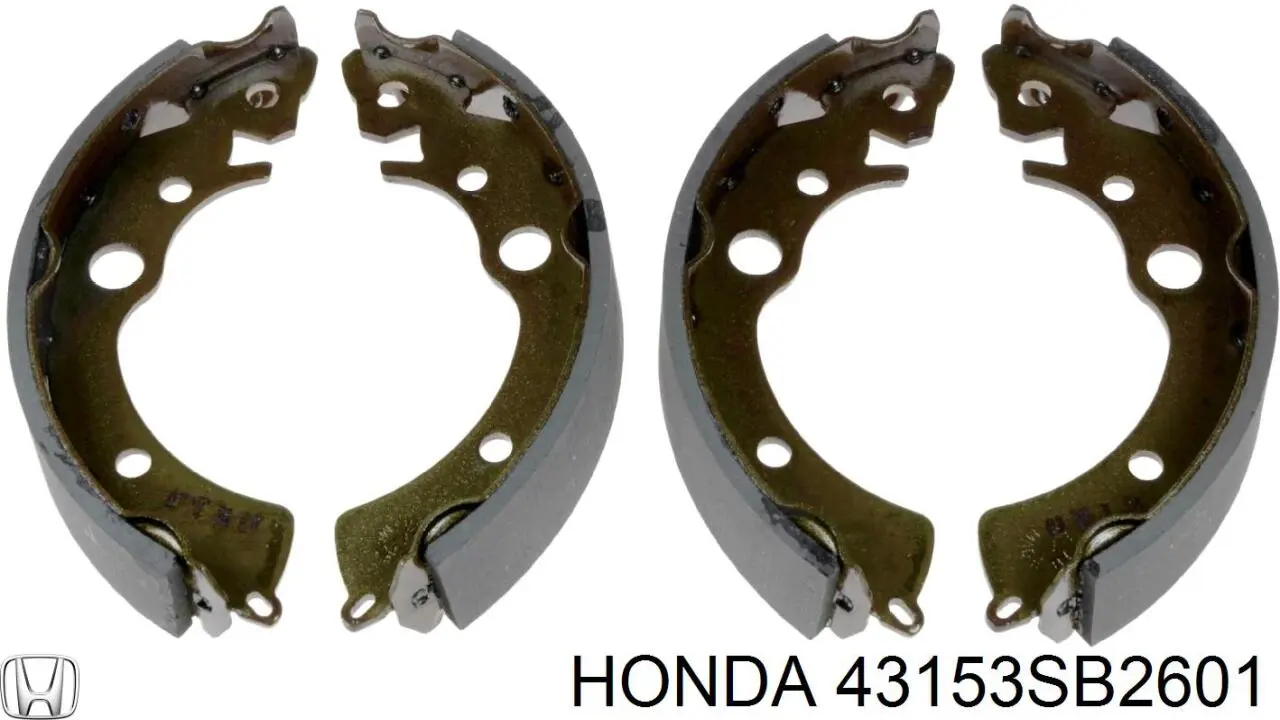 Колодки гальмові задні, барабанні Honda 43153SB2601 ціна, від 16.32 USD