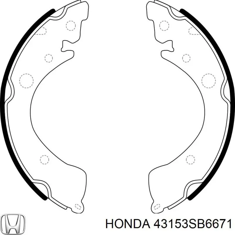 43153SH5A01 Honda колодки гальмові задні, барабанні