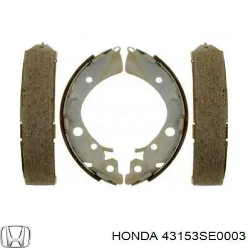 Гальма робочі задні ножні і гальмівні барабани Honda 43153SE0003