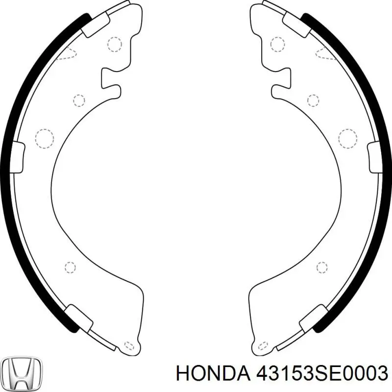 Колодки гальмові задні, барабанні 43153SE0003 Honda