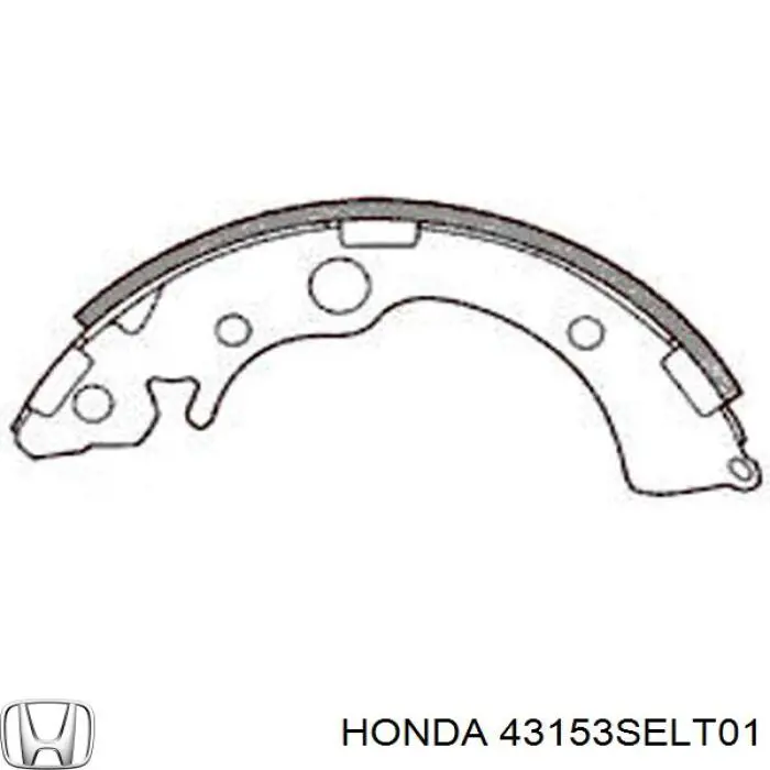 43153SELT01 Honda Колодки гальмівні задні, барабанні
