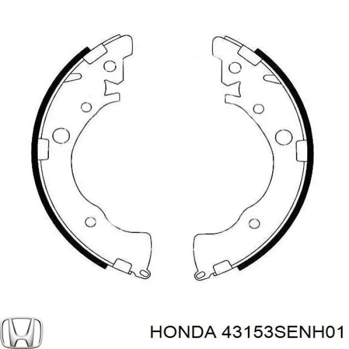 Колодки гальмові задні, барабанні 43153SENH01 Honda