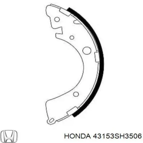 Купити 43153SH3506 Honda Колодки гальмові задні, барабанні