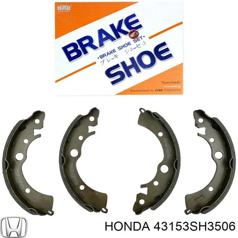 Колодки гальмові задні, барабанні Honda 43153SH3506 ціна, від 16.02 USD