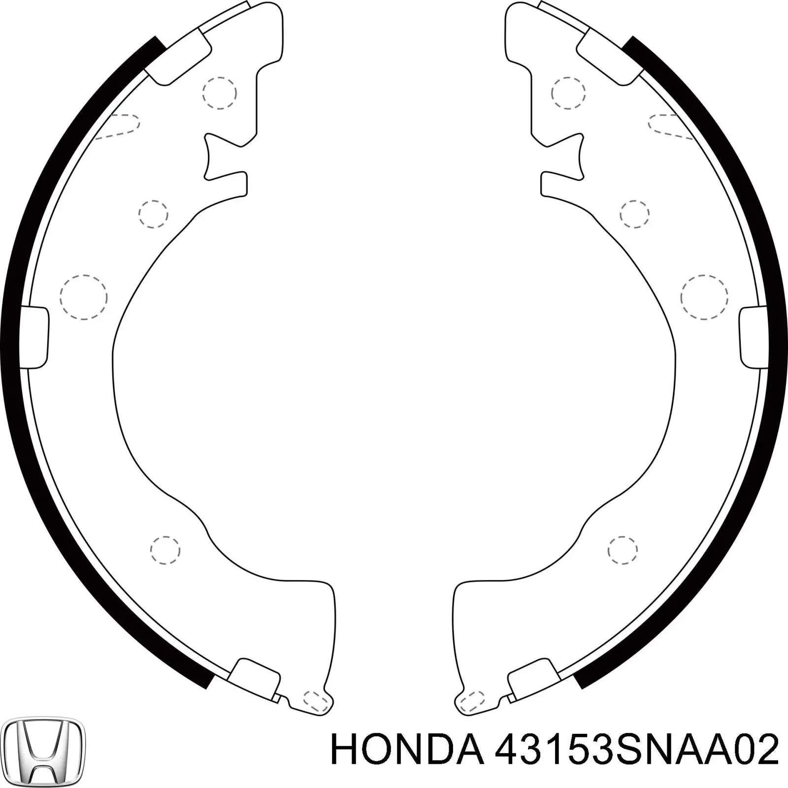 43153SNAA02 Honda колодки гальмові задні, барабанні