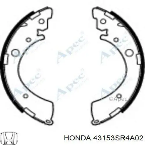 Колодки гальмові задні, барабанні Honda 43153SR4A02 ціна, від 16.62 USD