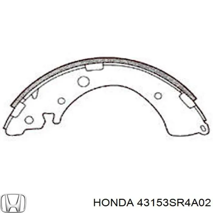 Купити 43153SR4A02 Honda Колодки гальмові задні, барабанні