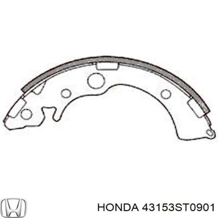 Колодки гальмові задні, барабанні 43153ST0901 Honda