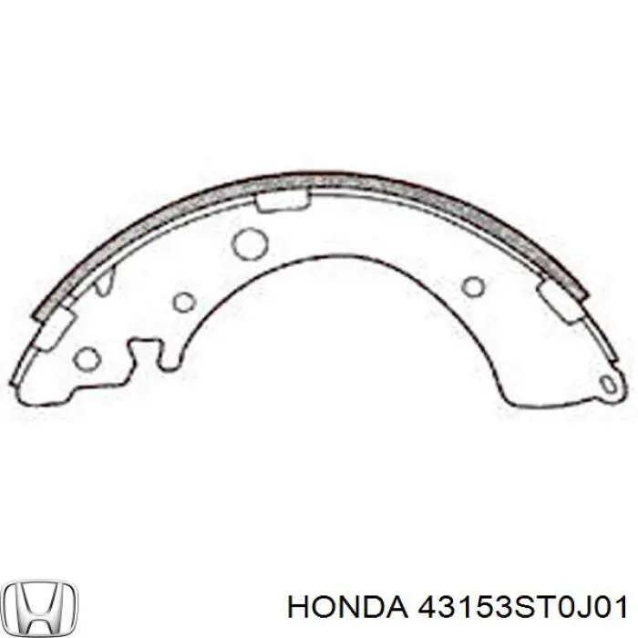 Купити 43153ST0J01 Honda Колодки гальмові задні, барабанні