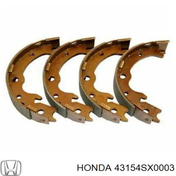 43154SX0003 Honda Гальмівні колодки ручника