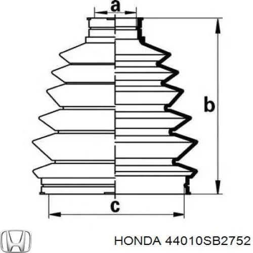 Купити 44010SB2752 Honda Пильник шарніра приводу