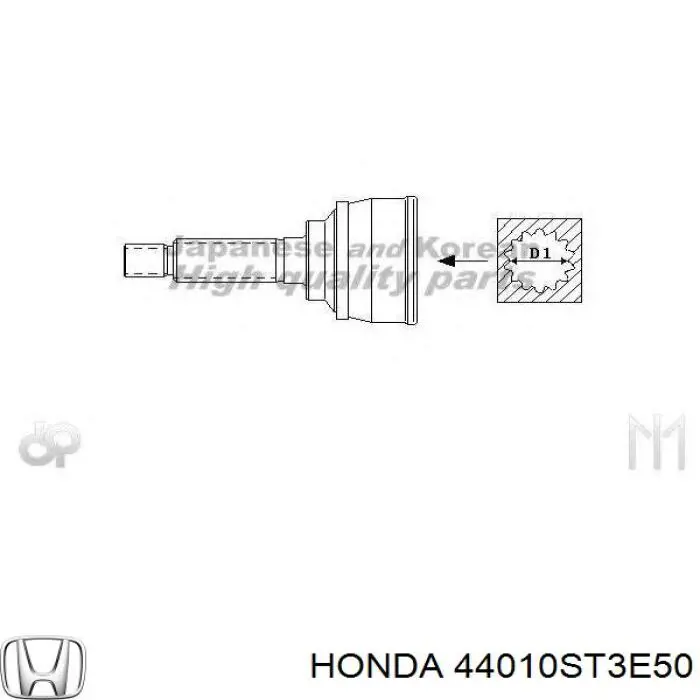 Піввісь передня, права Honda 44010ST3E50 ціна, від 98.65 USD